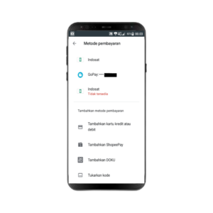 Membayar google play dengan gopay